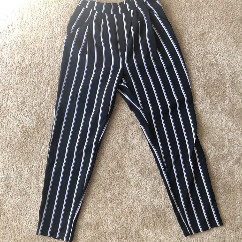 Shein vertical stripes Cigarette Pants